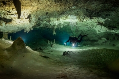 cenote Dos Palmas - cave down stream